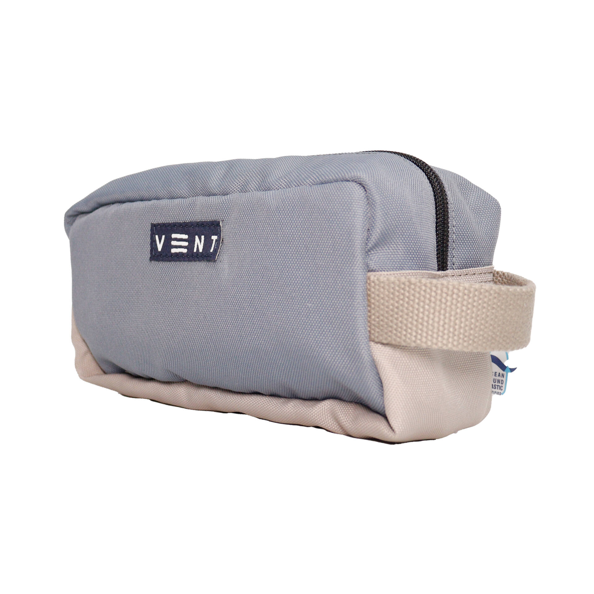 Cosmetics, Large Stationery Bag – Recycled Ocean Plastic – Dusty Blue - Image 3
