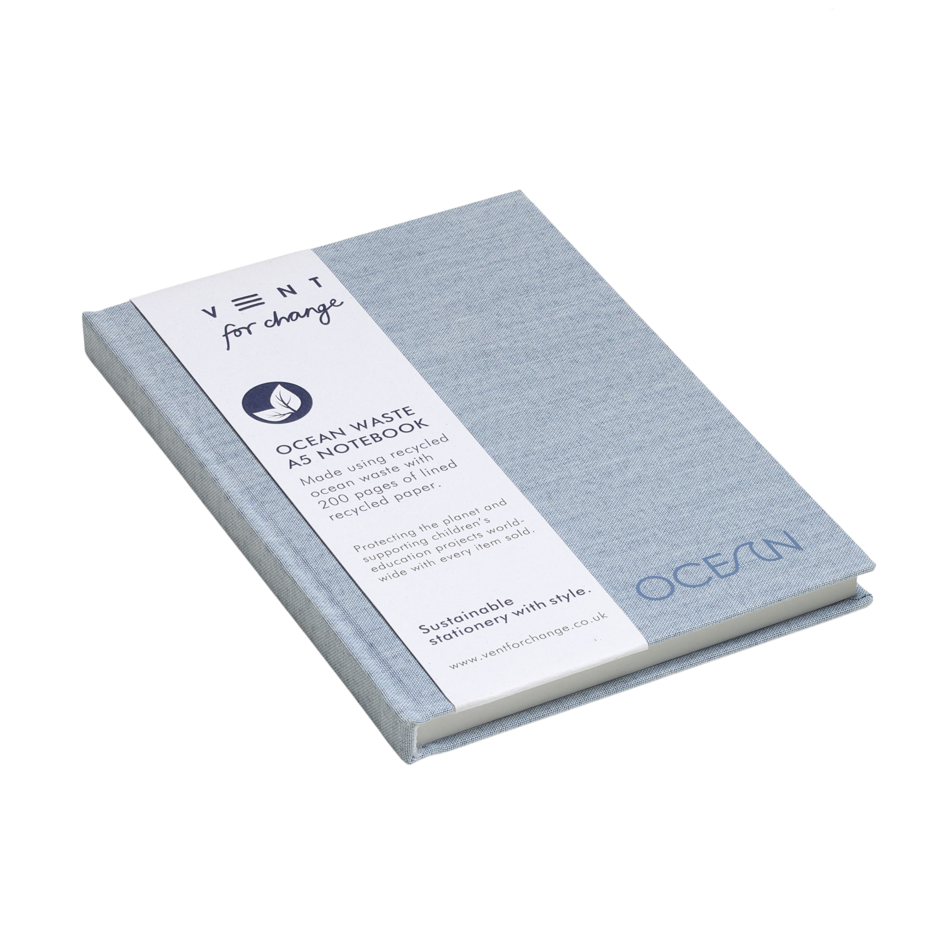 Notebook A5 Recycled Ocean Plastic - Sea Blue - Image 7