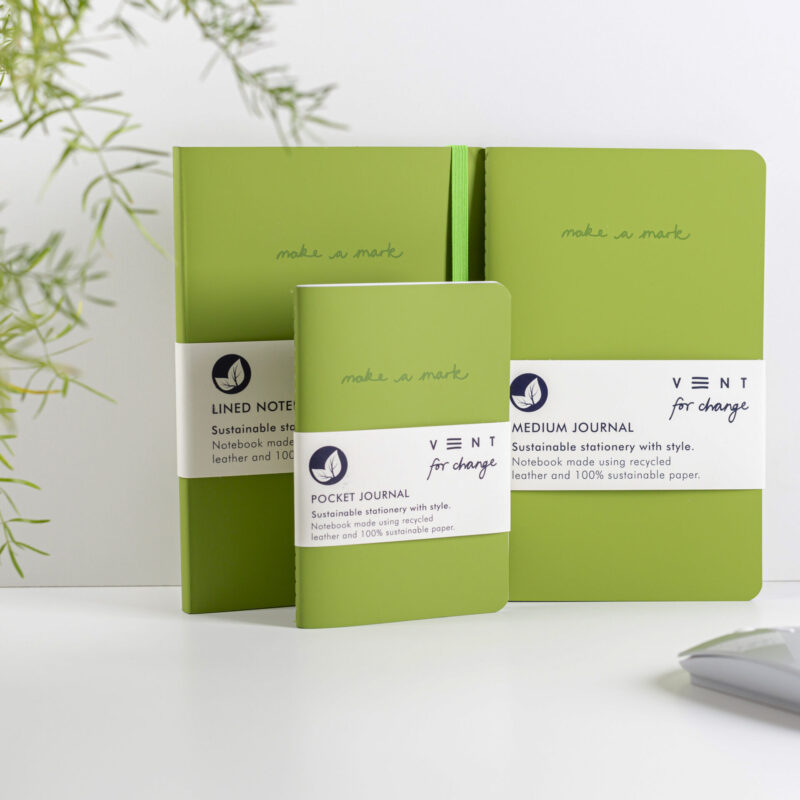 Recycled Leather Notebook 3 Set