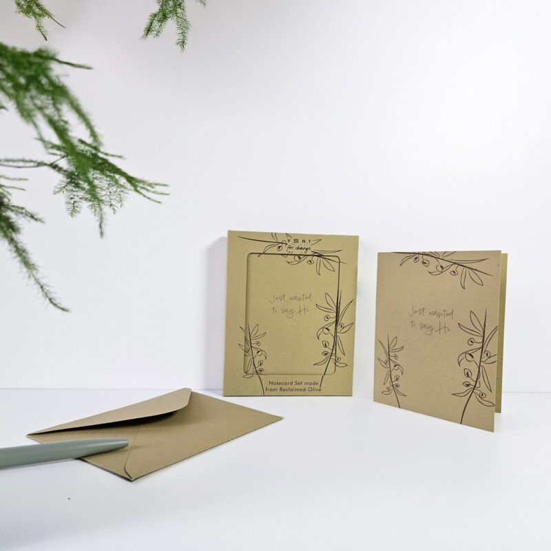 Notecard Set of 10 - Made from Olives