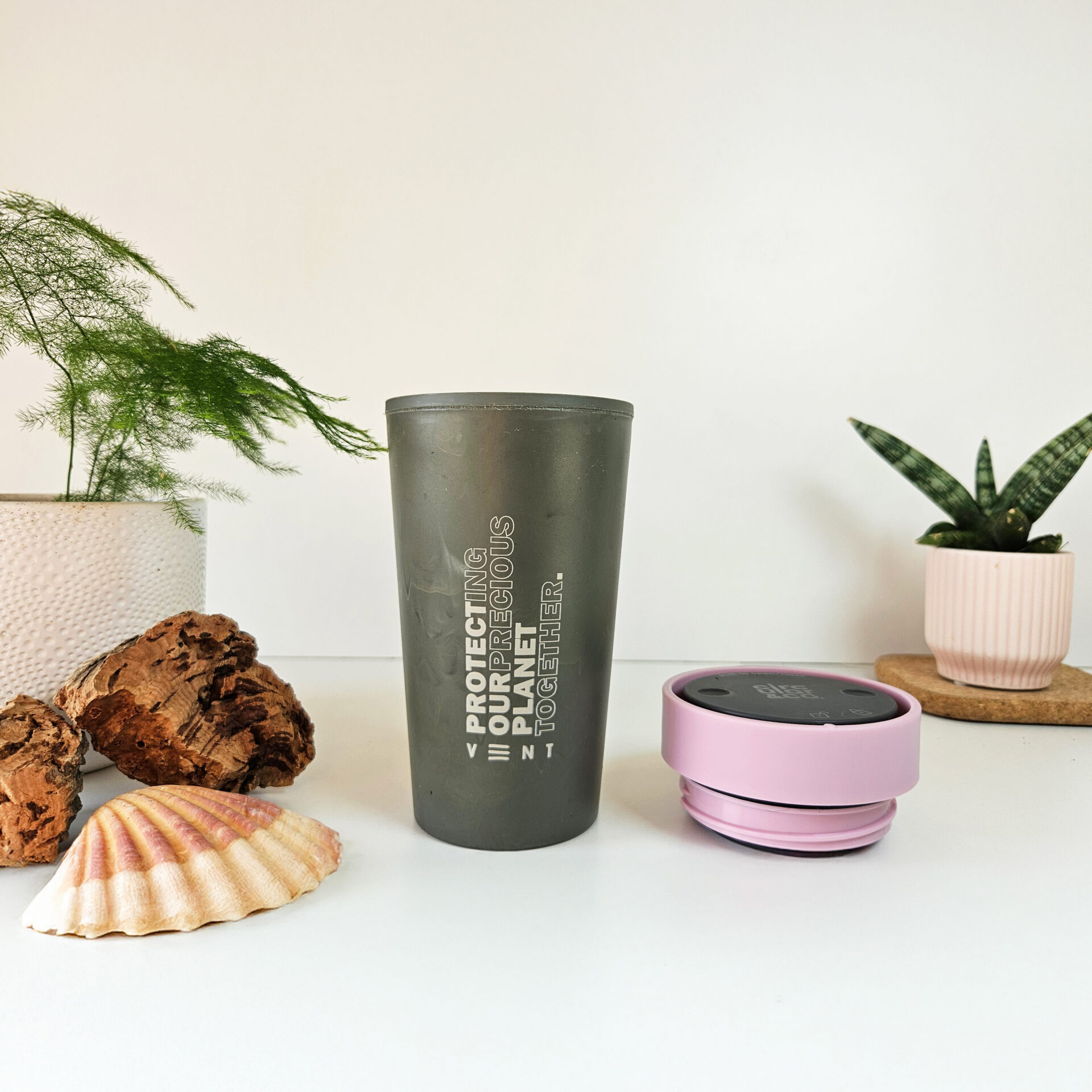 Reusable Travel Cup - Dusk Pink - OCEAN - Image 2