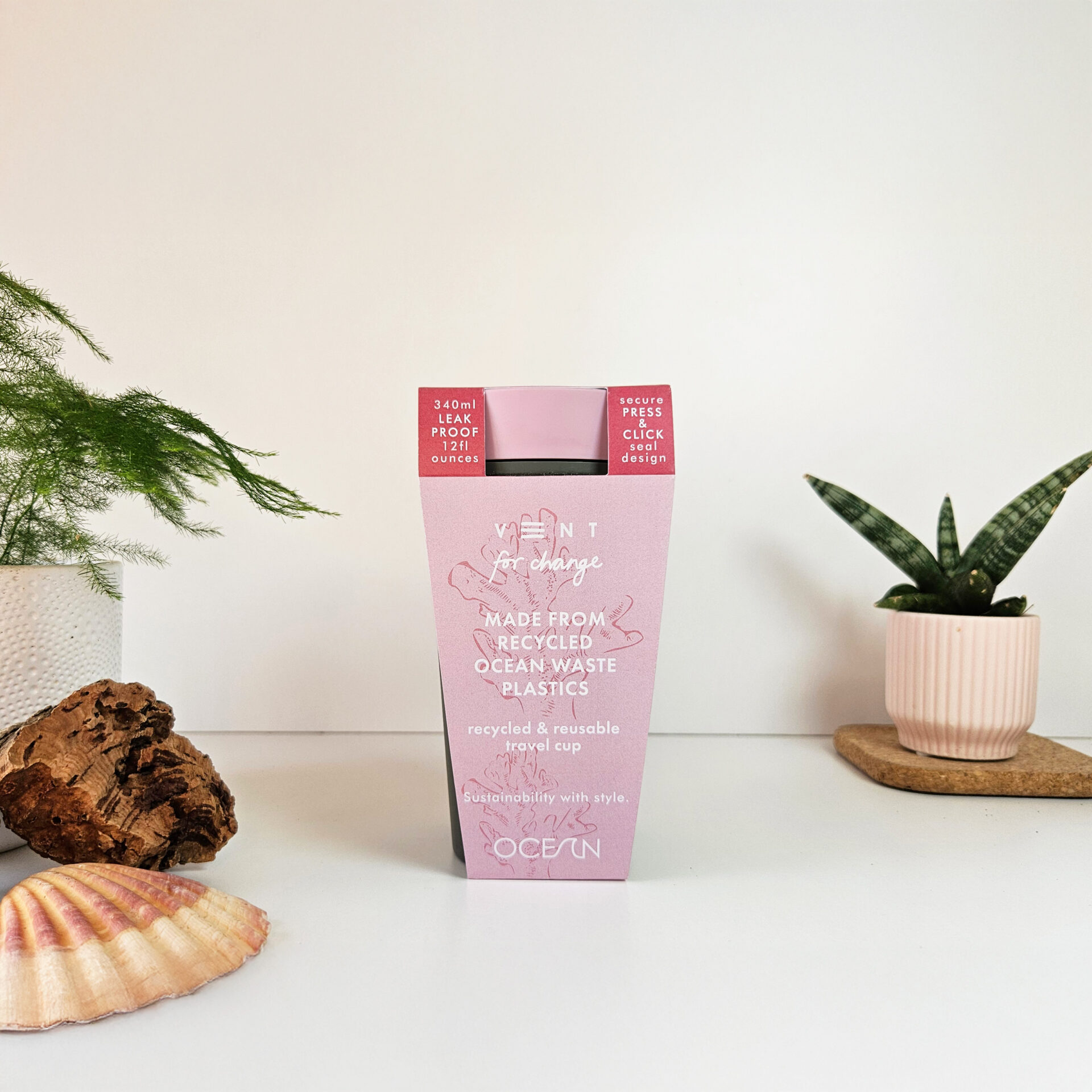 Reusable Travel Cup - Dusk Pink - OCEAN - Image 3