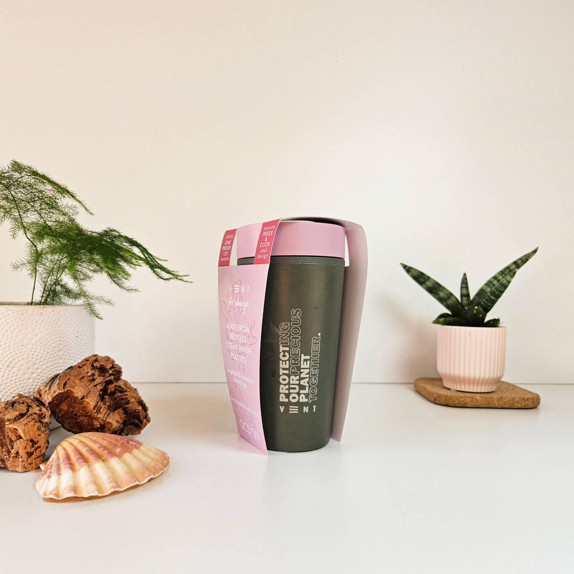 Reusable Travel Cup - Dusk Pink - OCEAN - Image 5