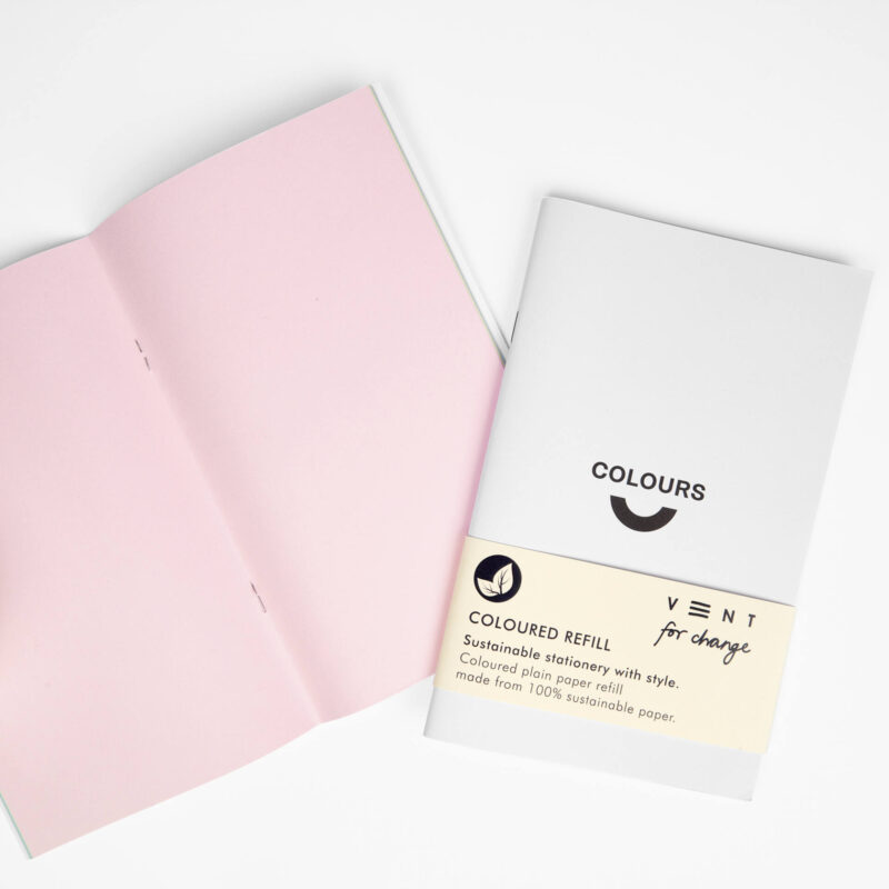 Sustainable Weekly Planner Refill coloured paper