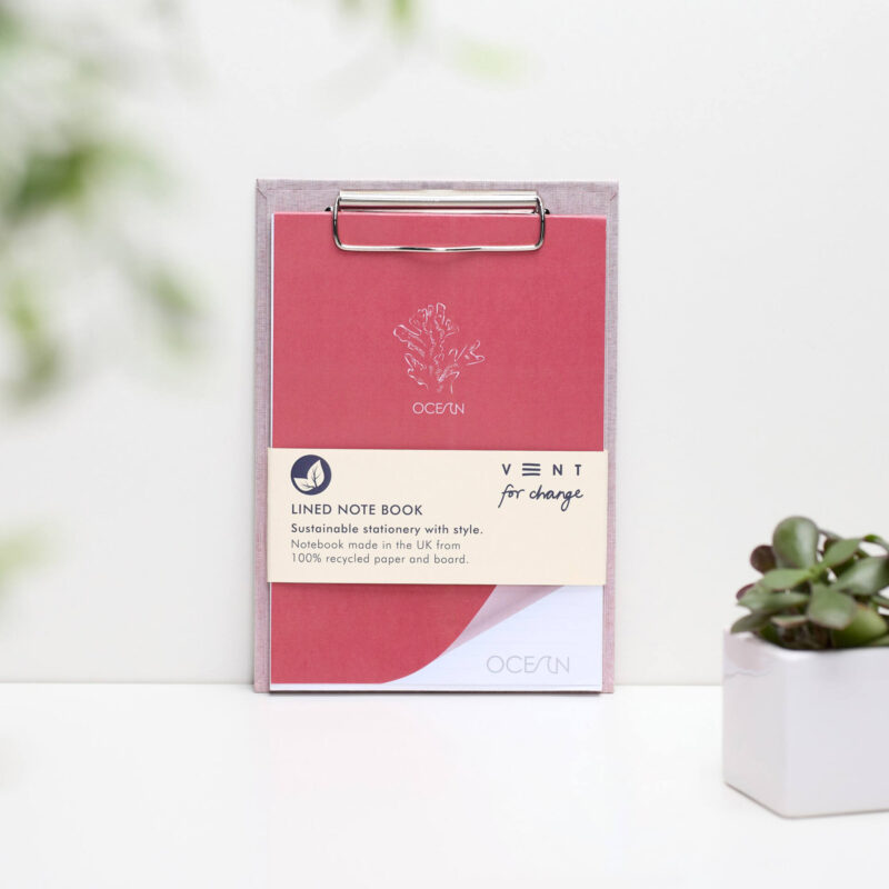 Coral Pink OCEAN Clip Board