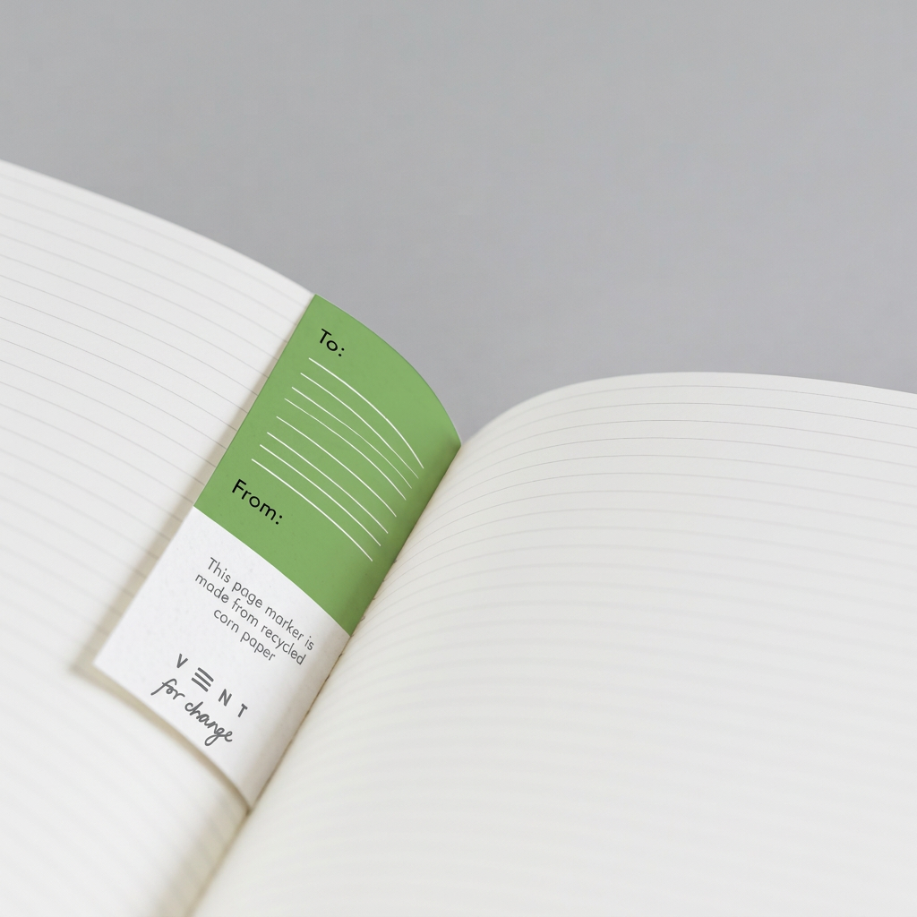 Robin Edition Recycled Leather A5 Lined Notebook - Image 2