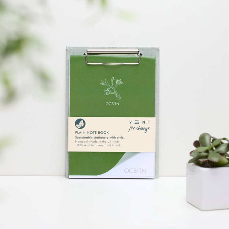 A5 Clipboard - Recycled Ocean Plastic Waste Algae Green