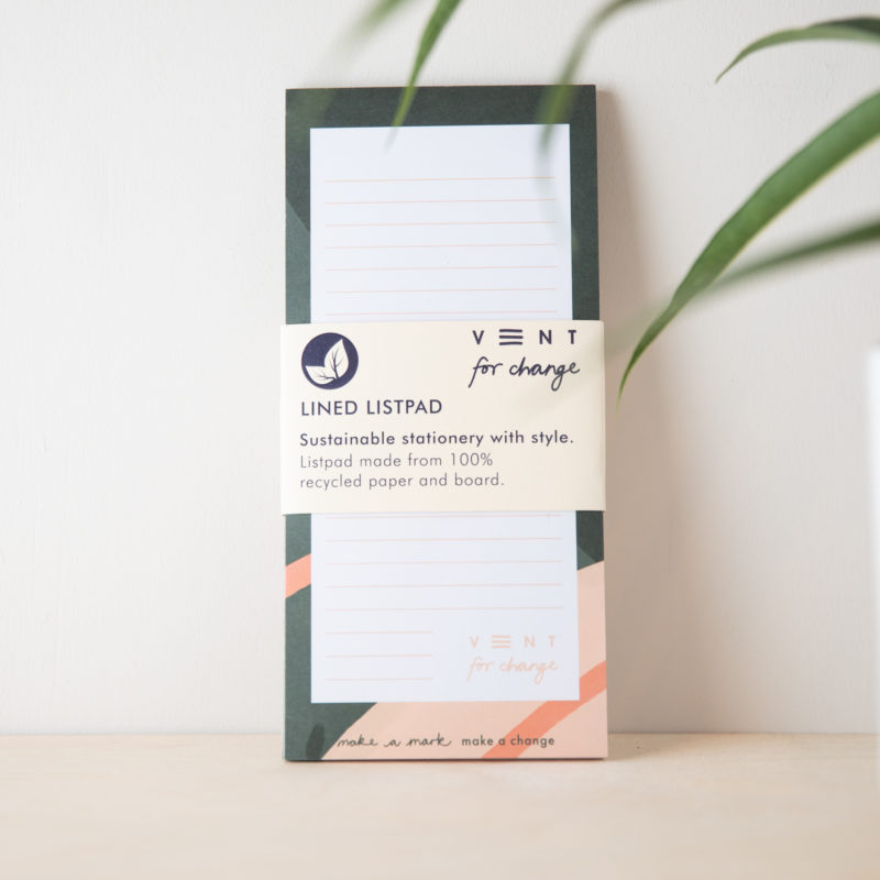 Recycled List Pad lined Green