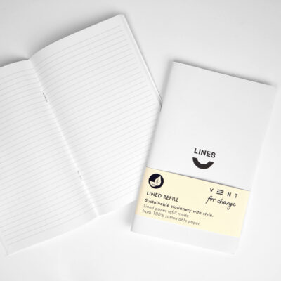 Sustainable Weekly Planner Refill - Lined recycled paper pages
