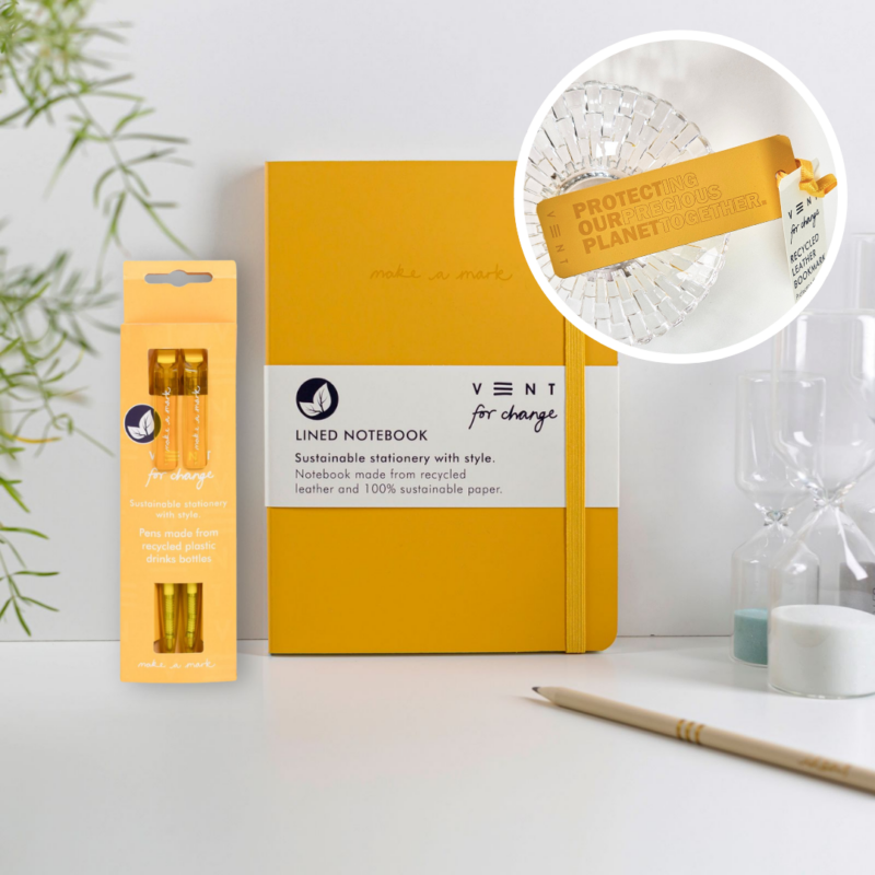 Yellow make a mark notebook bundle