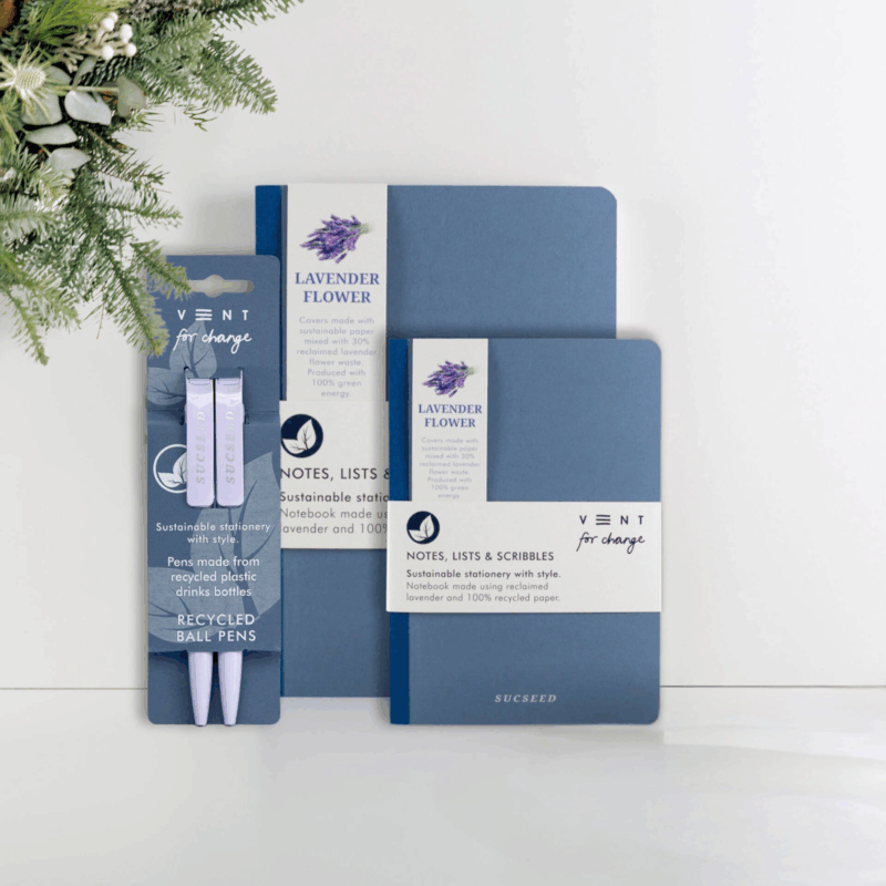 Recycled SUCSEED Notebook Set - Lavender