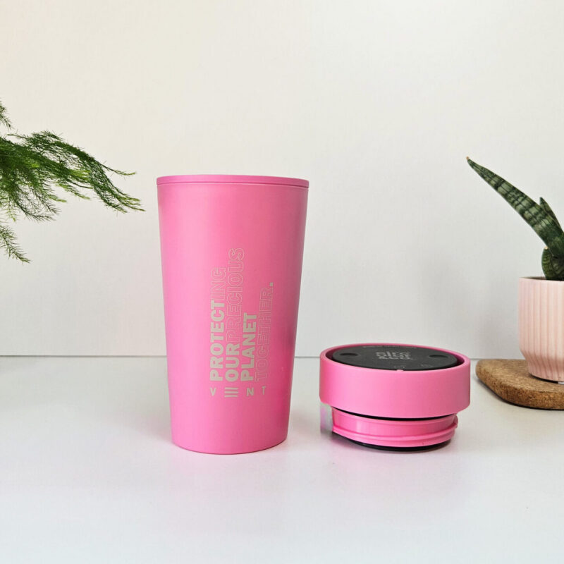 Reusable Travel Cup - Candy Pink - Made from Bubblegum